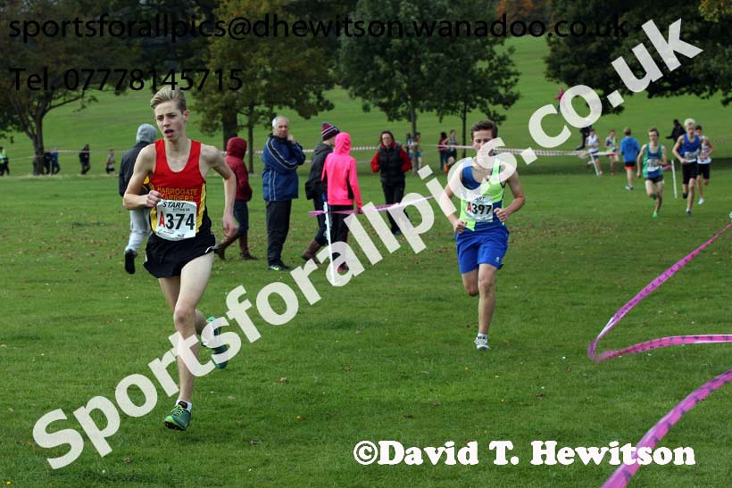 Boys under-15s Northern Cross Country Relays, Graves Park, Sheffield. Photo: David T. Hewitson/Sports for All Pics